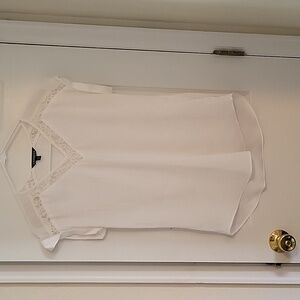 White short Sleeve Silky Top